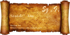 Szaló Ida névjegykártya