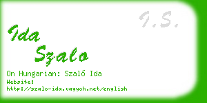 ida szalo business card